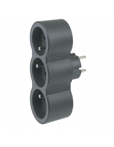 MOP FB 3X2P+T STANDARD PRISES FRONTALES NOIR LEGRAND 049434