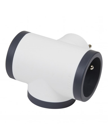 MOP FB 3X2P+T PREMIUM PRISES LATERALES BLANC/NOIR LEGRAND 049435