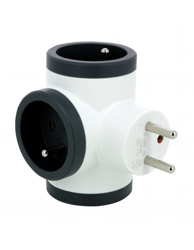 MOP FB 3X2P+T PREMIUM PRISES LATERALES BLANC/NOIR LEGRAND 049435