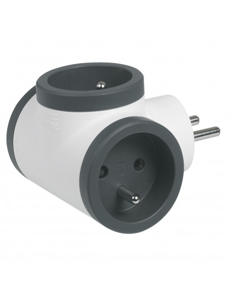 MOP FB 3X2P+T PREMIUM PRISES LATERALES BLANC/NOIR LEGRAND 049435