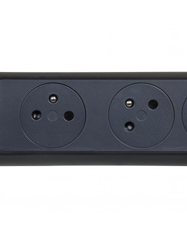 MULTIPRISE FB 5X2P+T PREMIUM ROTATIVE ET FIXABLE 1.5M 1MM2 NOIR LEGRAND 049452