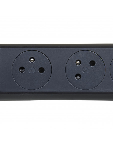 MULTIPRISE FB 5X2P+T PREMIUM ROTATIVE ET FIXABLE 1.5M 1MM2 NOIR LEGRAND 049452