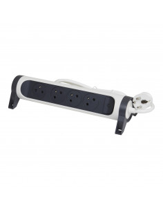 MULTIPRISE FB 4X2P+T PREMIUM ROTATIVE ET FIXABLE 3M BLANC/NOIR LEGRAND 049459