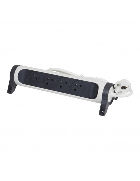 MULTIPRISE FB 4X2P+T PREMIUM ROTATIVE ET FIXABLE 3M BLANC/NOIR LEGRAND 049459
