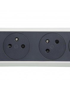 MULTIPRISE FB 4X2P+T PREMIUM ROTATIVE ET FIXABLE 3M BLANC/NOIR LEGRAND 049459 2