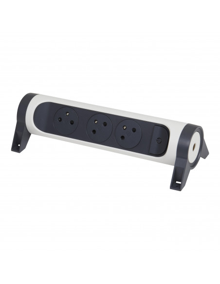 MULTIPRISE FB 3X2P+T PREMIUM ROTATIVE ET FIXABLE A CABLER BLANC/NOIR LEGRAND 049464