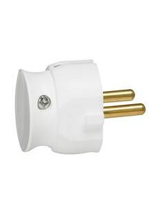 Fiche plastique 2 Pôles 16A extra-plate à sortie latérale blanc LEGRAND 050183 2