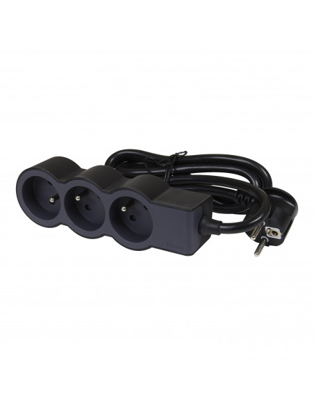 MULTIPRISE FB 3X2P+T STANDARD 3M 1.5MM2 NOIR LEGRAND 049489