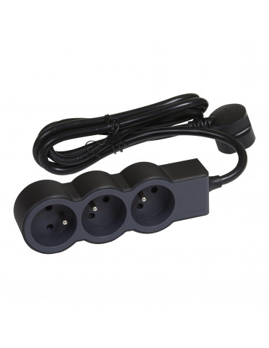 MULTIPRISE FB 3X2P+T STANDARD 3M 1.5MM2 NOIR LEGRAND 049489