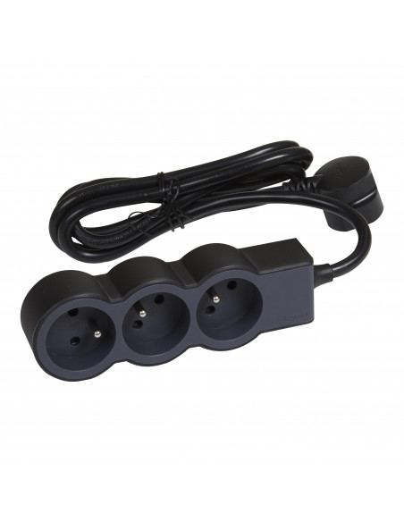 MULTIPRISE FB 3X2P+T STANDARD 3M 1.5MM2 NOIR LEGRAND 049489