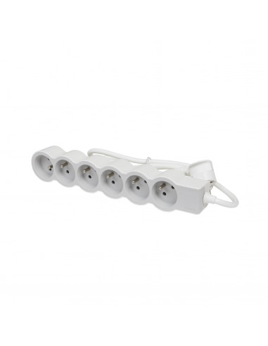 MULTIPRISE FB 6X2P+T STANDARD 3M 1.5MM2 BLANC/GRIS LEGRAND 049494