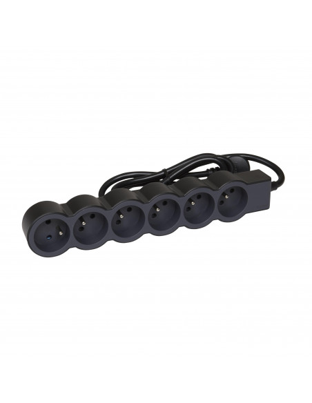 MULTIPRISE FB 6X2P+T STANDARD 3M 1.5MM2 NOIR LEGRAND 049495