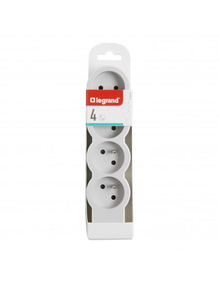 MULTIPRISE FB 4X2P+T STANDARD A CABLER BLANC/GRIS LEGRAND 049497