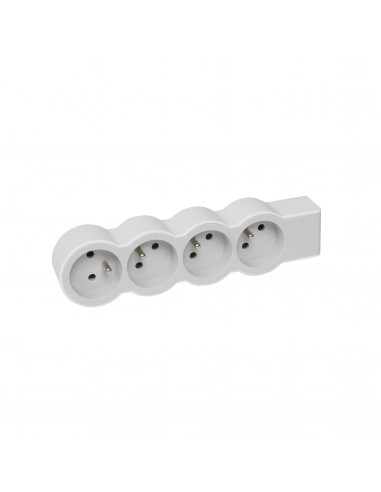 MULTIPRISE FB 4X2P+T STANDARD A CABLER BLANC/GRIS LEGRAND 049497