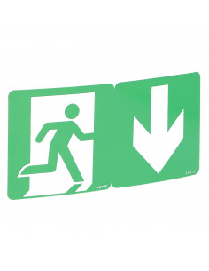 Etiquette signalisation évacuation repositionnable et recyclable avec flèche LEGRAND 061210