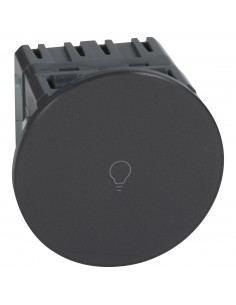 Interrupteur ou va-et-vient Céliane Surface tactile avec neutre 1000 W -graphite LEGRAND 067019