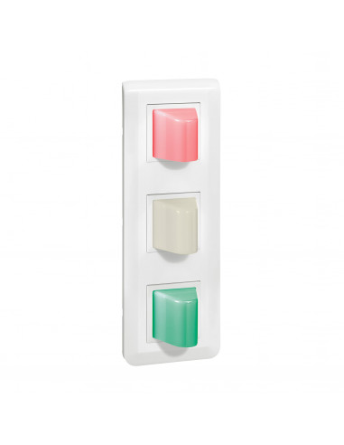 Hublot de couloir appel/présence Mosaic 3 voyants LED rouge/blanc/vert LEGRAND 076676L
