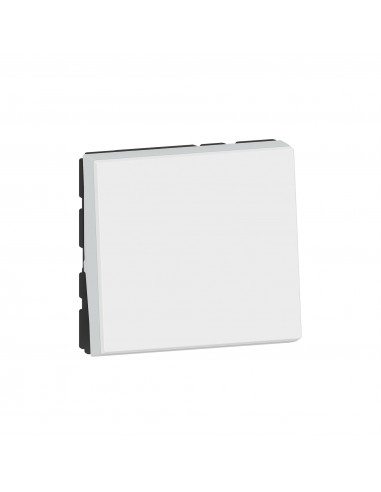 Interrupteur ou va-et-vient 10AX 250V~ Mosaic Easy-Led 2 modules blanc LEGRAND 077011L