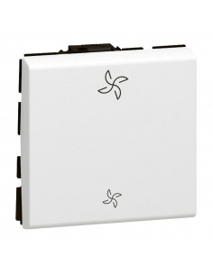 Commande de VMC Mosaic pour commande directe de ventilation mécanique contrôlée 10AX 250V~ blanc antimicrobien LEGRAND 077027L
