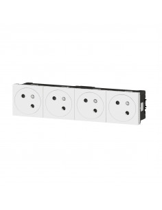 Prise 4x2P+T Surface Mosaic Link à raccordement latéral 8 modules blanc LEGRAND 077144L 2