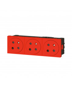 Prise 3x2P+T détrompage Surface Mosaic Link à raccordement latéral 6 modules LEGRAND 077153L 2