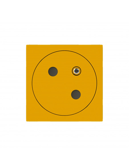 Prise de courant 2P+T Surface Mosaic Link raccordement latéral 2 modules jaune LEGRAND 077196L