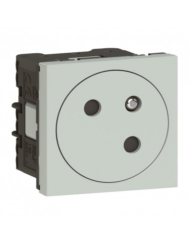 Prise de courant 2P+T Surface Mosaic Link raccordement latéral 2 modules gris LEGRAND 077197L