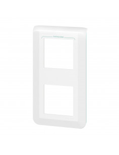 Plaque de finition verticale Mosaic pour 2x2 modules blanc antimicrobien LEGRAND 078723L 2