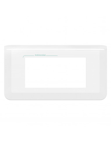 Plaque de finition horizontale Mosaic pour 4 modules blanc antimicrobien LEGRAND 078724L