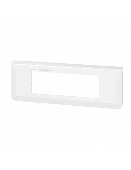 Plaque de finition horizontale Mosaic pour 6 modules blanc antimicrobien LEGRAND 078726L