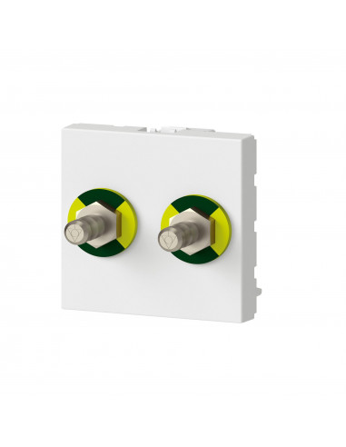 Prise équipotentielle Mosaic 2 modules blanc antimicrobien LEGRAND 078760L