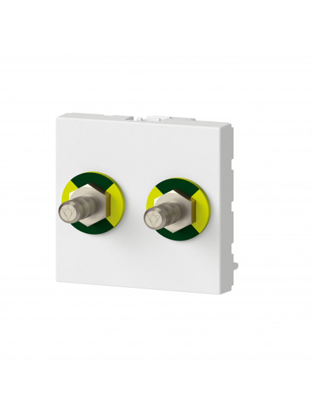 Prise équipotentielle Mosaic 2 modules blanc antimicrobien LEGRAND 078760L