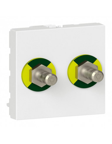 Prise équipotentielle Mosaic 2 modules blanc antimicrobien LEGRAND 078760L