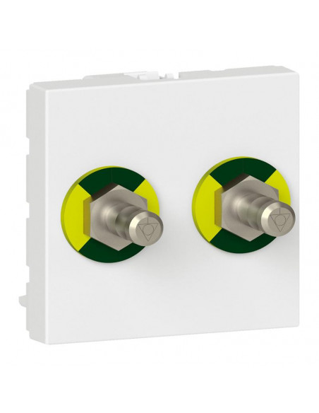 Prise équipotentielle Mosaic 2 modules blanc antimicrobien LEGRAND 078760L