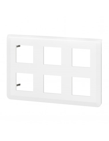 Plaque de finition Mosaic pour 2x3x2 modules blanc LEGRAND 078832L