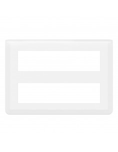 Plaque de finition Mosaic pour 2x8 modules blanc LEGRAND 078837L