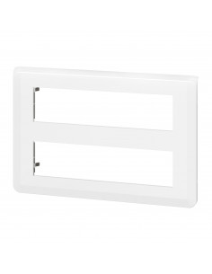Plaque de finition Mosaic pour 2x8 modules blanc LEGRAND 078837L 2