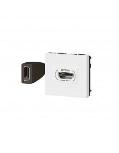 Prise HDMI Type-A version 2.0 préconnectorisée Mosaic 2 modules blanc LEGRAND 078979L 2