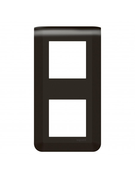 Plaque de finition verticale Mosaic pour 2x2 modules noir mat LEGRAND 079062L