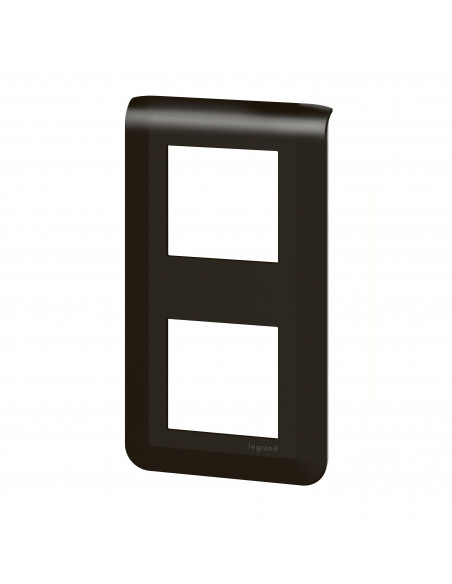 Plaque de finition verticale Mosaic pour 2x2 modules noir mat LEGRAND 079062L