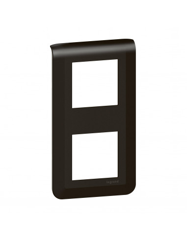 Plaque de finition verticale Mosaic pour 2x2 modules noir mat LEGRAND 079062L