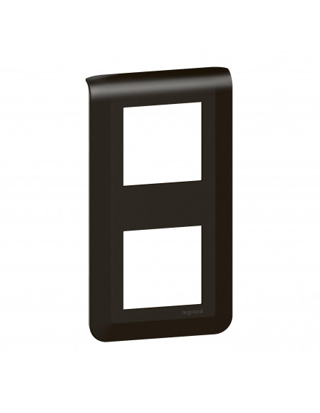 Plaque de finition verticale Mosaic pour 2x2 modules noir mat LEGRAND 079062L