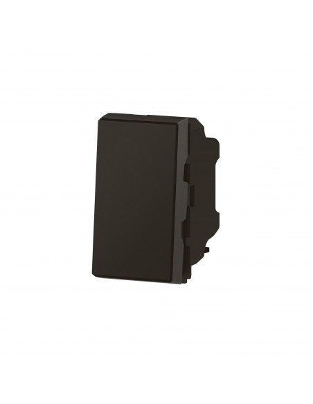 Interrupteur ou va-et-vient 10AX 250V~ Mosaic Easy-Led 1 module noir mat LEGRAND 079101L