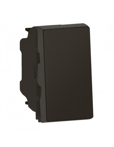 Poussoir ou poussoir inverseur Mosaic Easy-Led 6A 250V~ 1 module noir mat LEGRAND 079130L