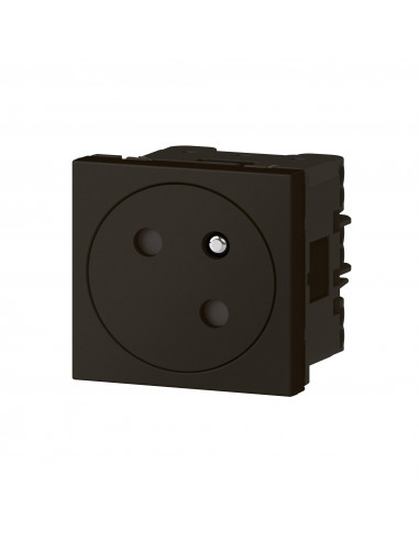 Prise de courant 2P+T Surface Mosaic Link raccordement latéral 2modules noir mat LEGRAND 079145L