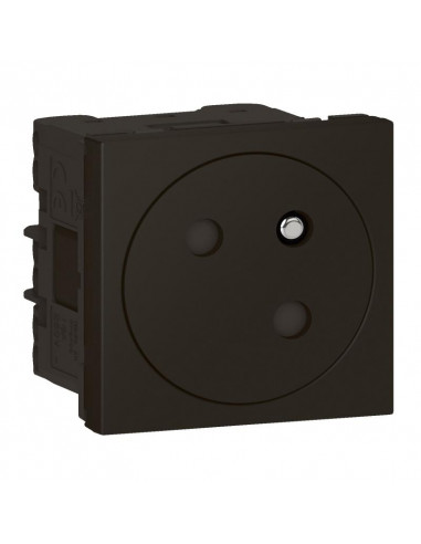 Prise de courant 2P+T Surface Mosaic Link raccordement latéral 2modules noir mat LEGRAND 079145L
