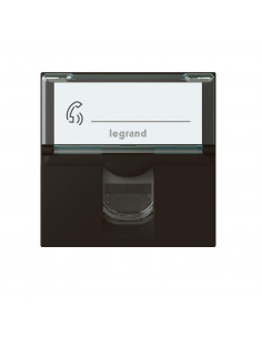 Prise RJ45 catégorie6 FTP Mosaic 2 modules noir mat LEGRAND 079165L