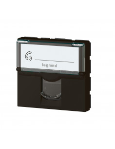 Prise RJ45 catégorie6 FTP Mosaic 2 modules noir mat LEGRAND 079165L 2