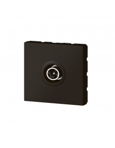 Prise télévision diam. 9,52mm mâle Mosaic 2 modules noir mat LEGRAND 079182L 2