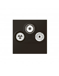 Prise TV-R-SAT Mosaic FM et DAB+ 2 modules noir mat LEGRAND 079186L 2